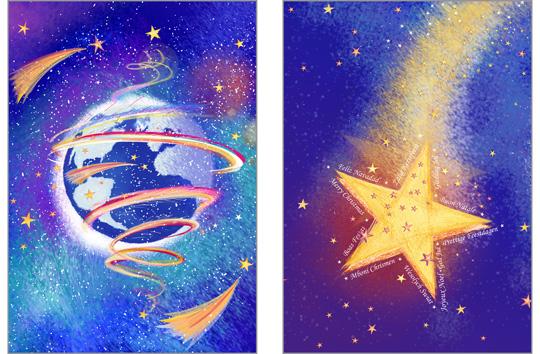Christmas Earth & Star Card Pack