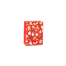Load image into Gallery viewer, Christmas Small Gift Bag Gingerbread Print
