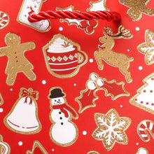 Load image into Gallery viewer, Christmas Small Gift Bag Gingerbread Print
