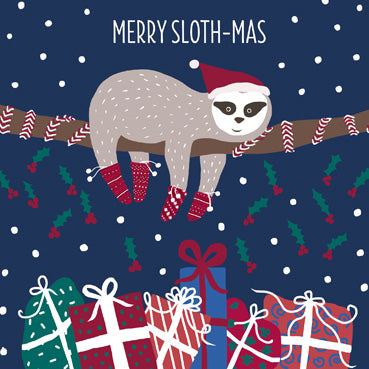 Christmas Merry Sloth-Mas Card Pack