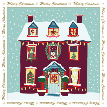 Christmas Winter House Card Pack