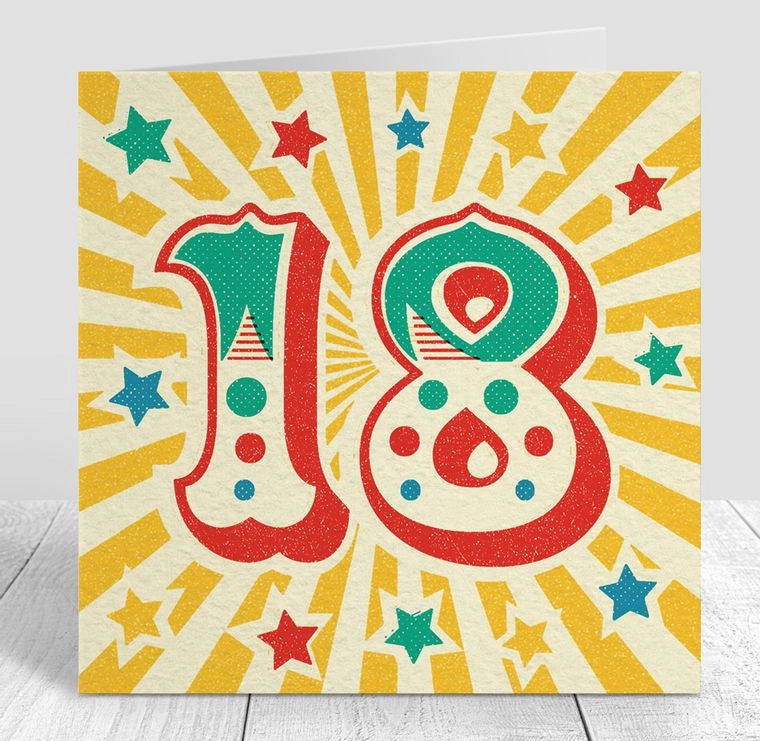 Circus 18th Birthday Card