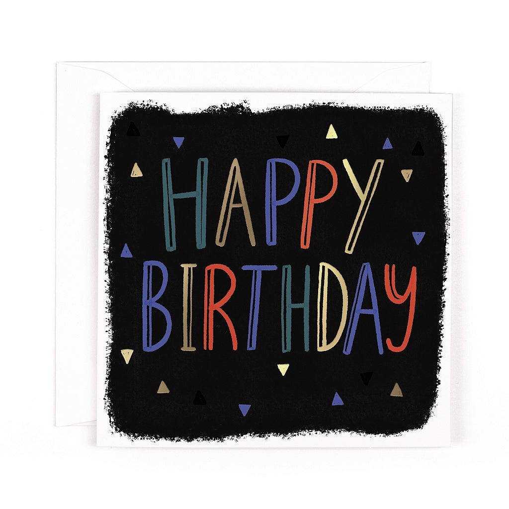 Cobalt Triangles Birthday Card