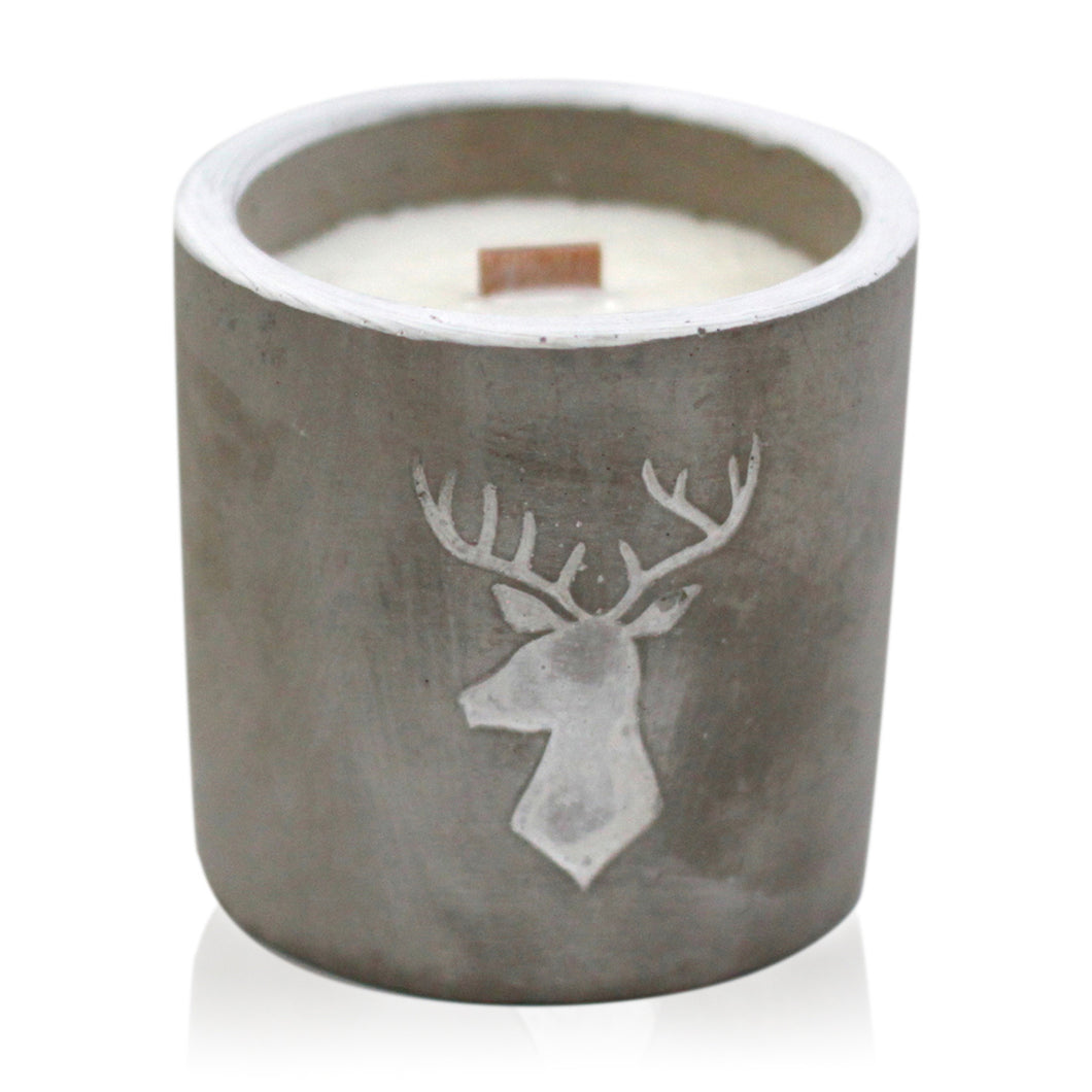 Concrete Soy Candle Stag Whiskey & Woodsmoke