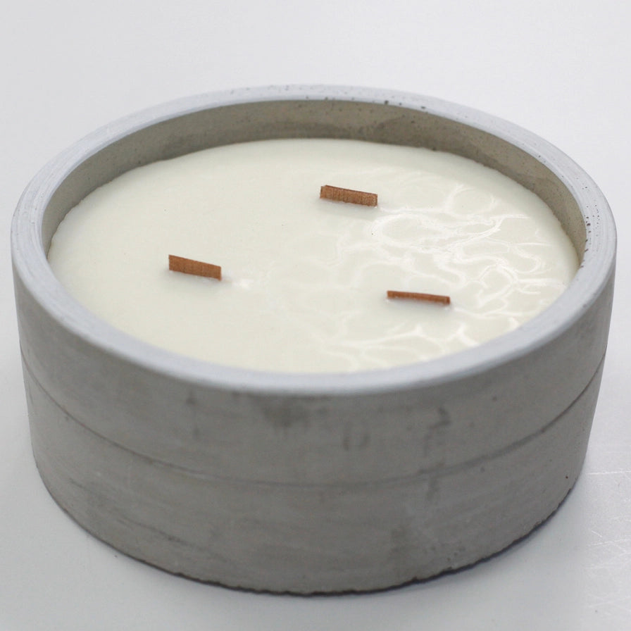 Concrete Soy Candle Triple Wick Crushed Vanilla & Orange