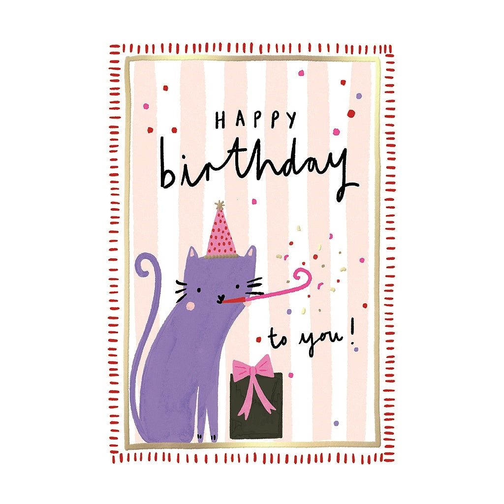 Confetti Cat Birthday Card