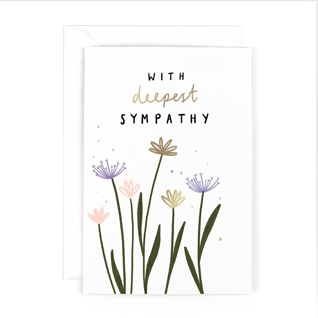 Confetti With Sympathy Floral Card