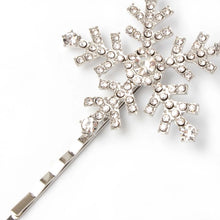 Load image into Gallery viewer, Crystal Snowflake Hair Grips
