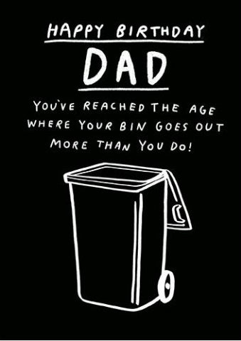 Cuckoo Dad Bin Birthday Card