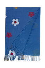 Load image into Gallery viewer, Daisy Print Scarf Blue
