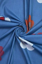 Load image into Gallery viewer, Daisy Print Scarf Blue
