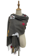 Load image into Gallery viewer, Daisy Print Scarf Grey
