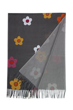 Load image into Gallery viewer, Daisy Print Scarf Grey
