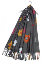 Load image into Gallery viewer, Daisy Print Scarf Grey
