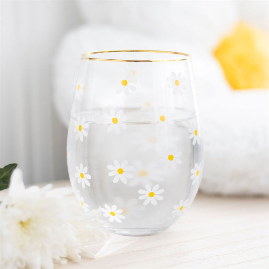 Daisy Stemless Glass
