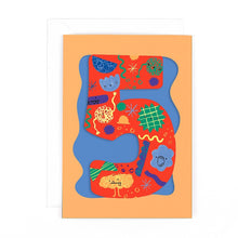Load image into Gallery viewer, Doodle Age 5 Orange Birthday Card
