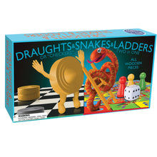 Load image into Gallery viewer, Draughts &amp; Snakes And Ladders Set
