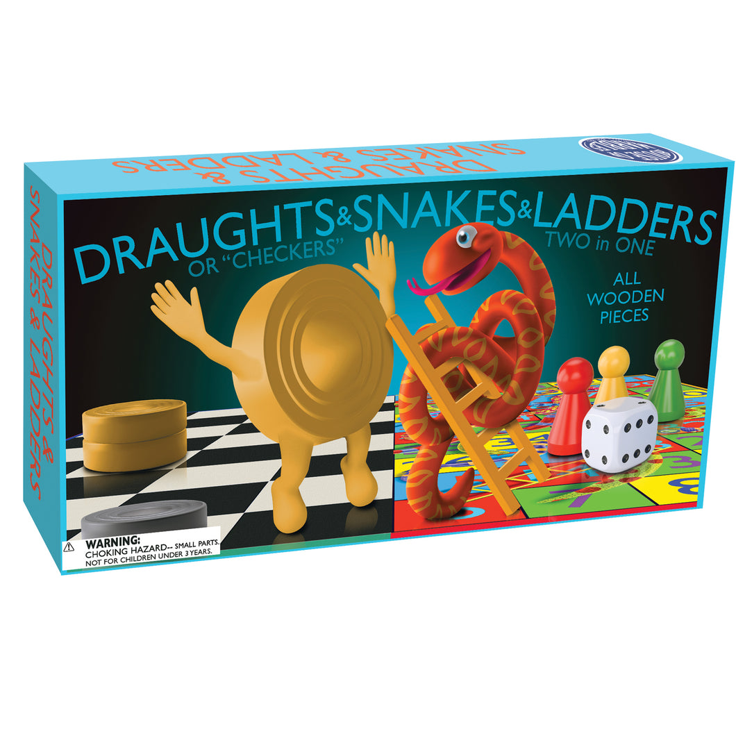 Draughts & Snakes And Ladders Set