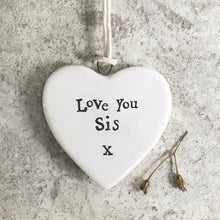 Load image into Gallery viewer, East Of India Small Heart Love You Sis
