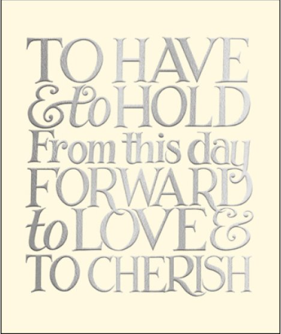 Emma Bridgewater Wedding Vows Card