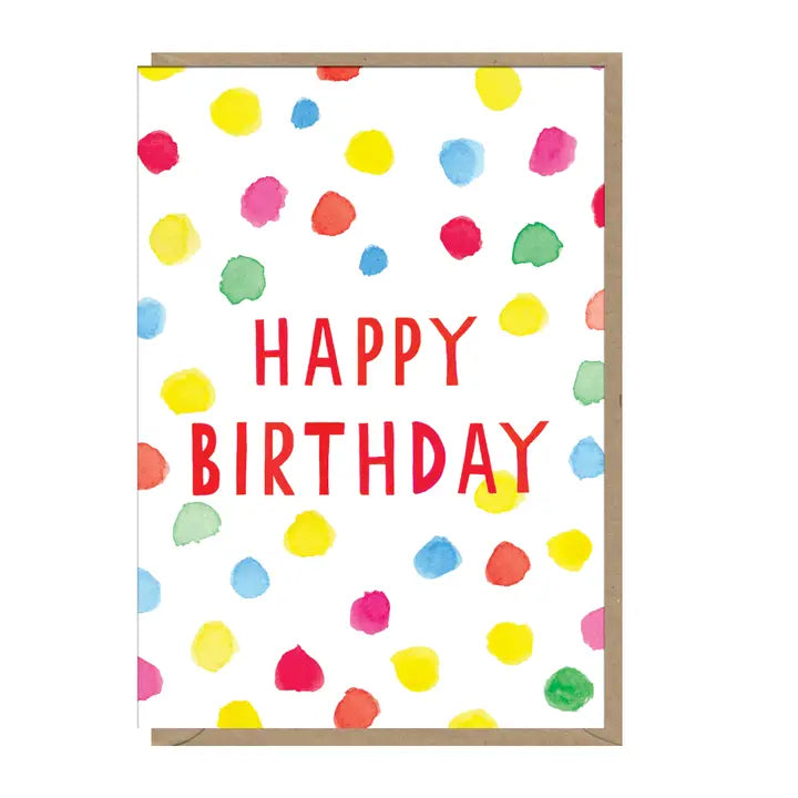 Fab Neon Happy Birthday Dots Card