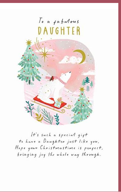 Fable Christmas Fabulous Daughter Card