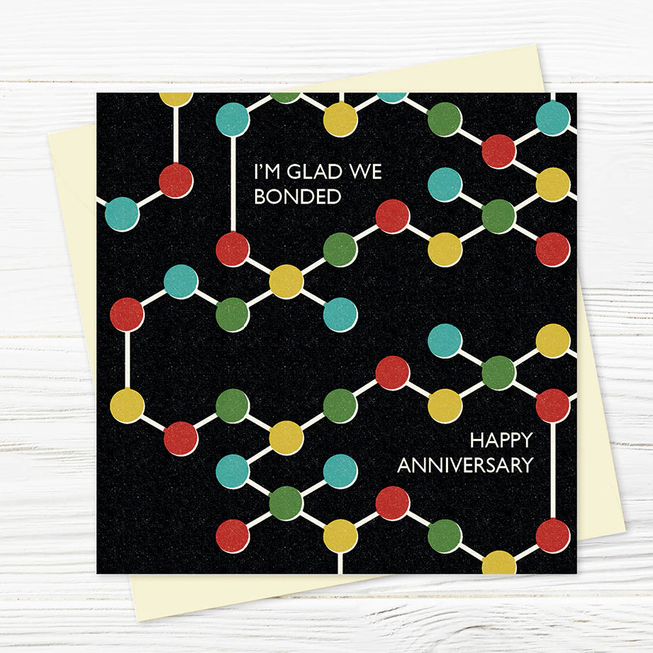 Festival Hall Anniversary Card Black Atoms