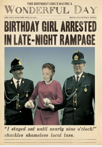 Fleet Street Late Night Rampage Birthday Card