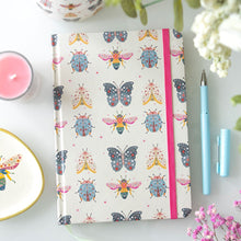 Load image into Gallery viewer, Floral Bug A5 Hardback Notebook
