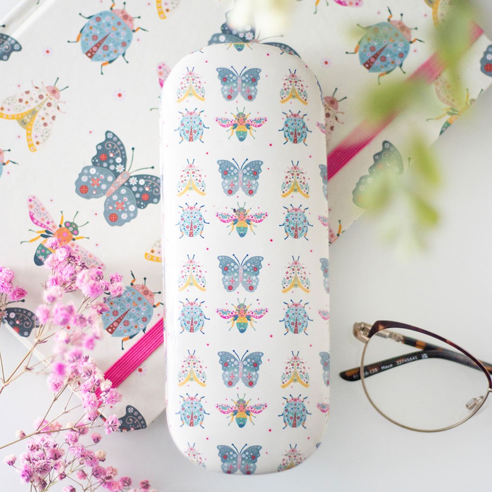 Floral Bug Glasses Case