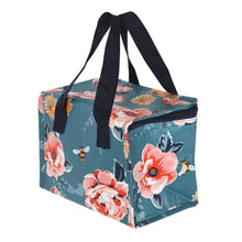 Load image into Gallery viewer, Teal Floral Lunch Bag
