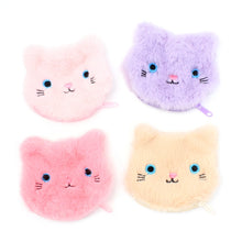 Load image into Gallery viewer, Fluffy Cat Face Coin Purse
