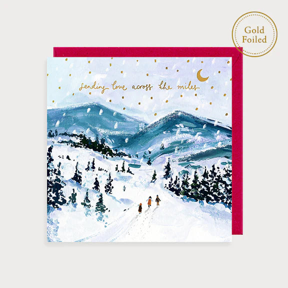 Foil Christmas Love Across The Miles Card