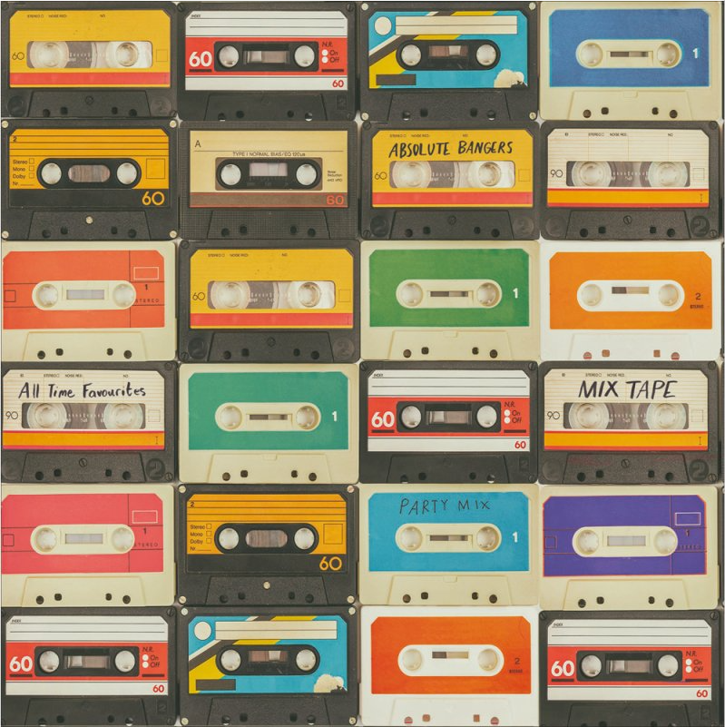 Framed Cassette Tapes Birthday Card
