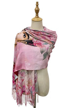 Load image into Gallery viewer, Frida Kahlo Print Scarf Pink

