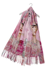 Load image into Gallery viewer, Frida Kahlo Print Scarf Pink
