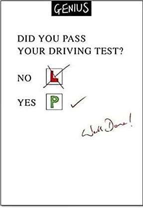 Genius Driving Test Card