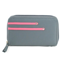 Load image into Gallery viewer, Gia Leather Purse Grey &amp; Pink
