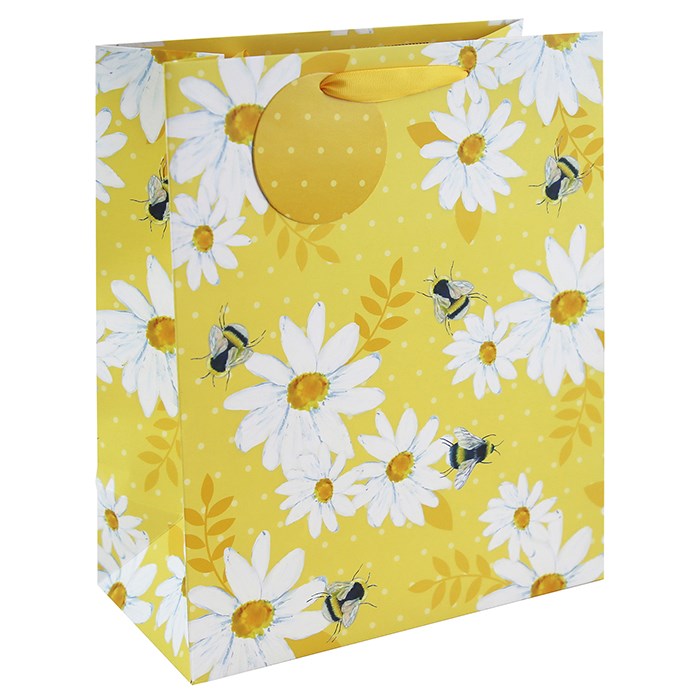 Gift Bag Large Bees & Daisies