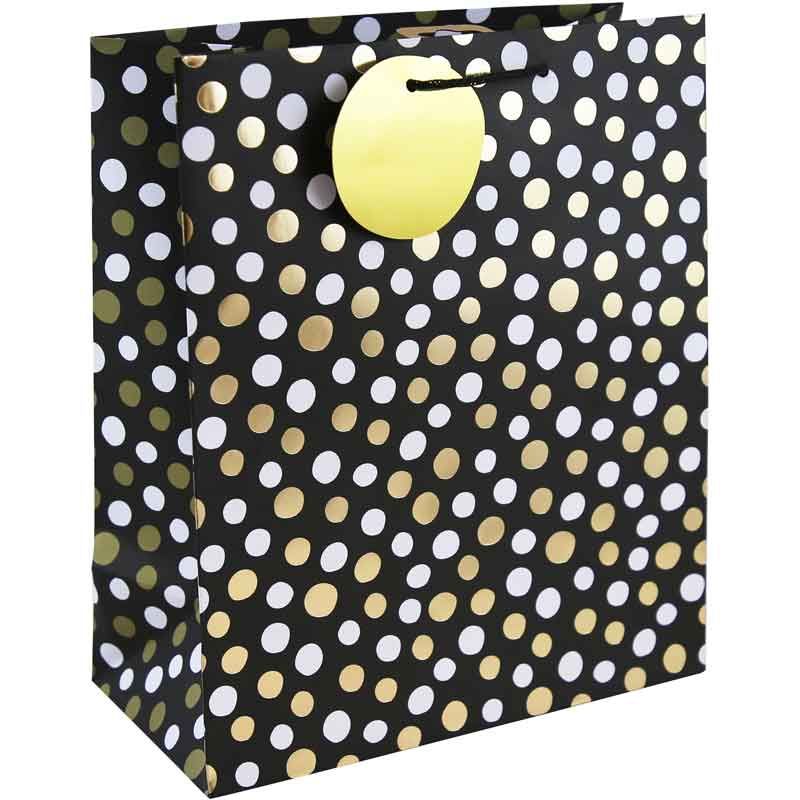 Gift Bag Large Black Dots