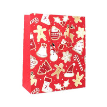 Load image into Gallery viewer, Christmas Large Gift Bag Gingerbread Print
