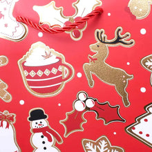 Load image into Gallery viewer, Christmas Large Gift Bag Gingerbread Print
