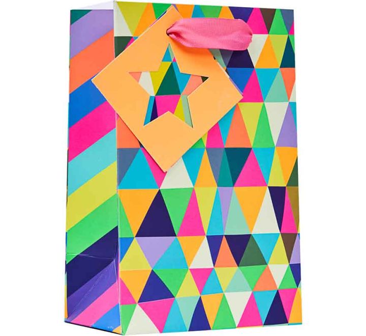 Gift Bag Small Bright Triangles