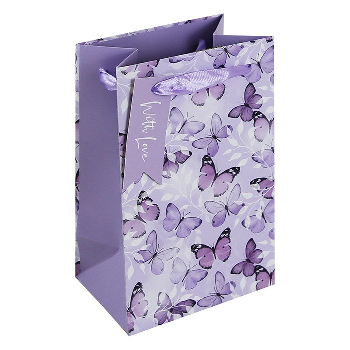 Gift Bag Small Lilac Butterflies