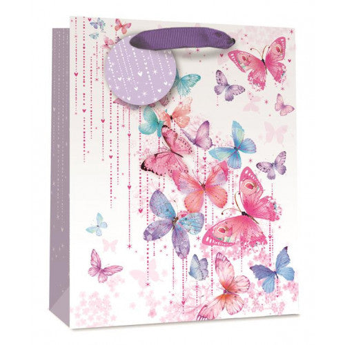 Gift Bag Small Pink Butterflies