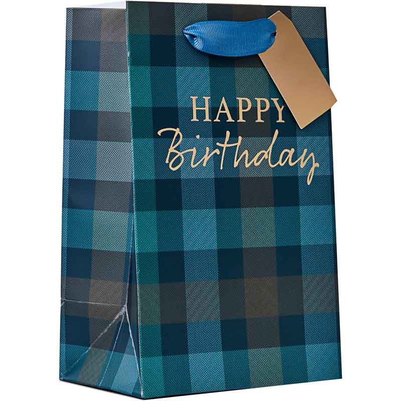 Gift Bag Small Birthday Tartan