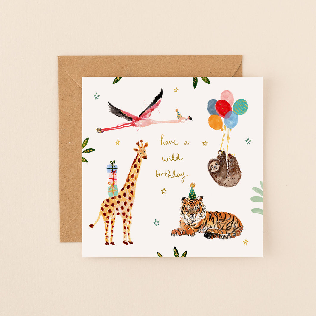 Happy Days Animals Wild Birthday Card