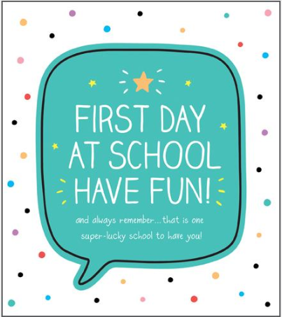 Happy Jackson First Day At School Card