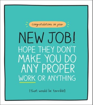 Happy Jackson New Job Card