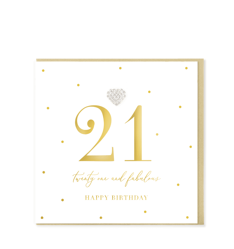 Hearts Designs 21 & Fabulous Birthday Card